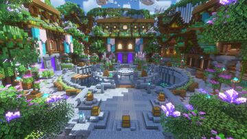 Mossy Rest | 150x150 | Small Hub Minecraft Map & Project