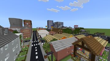 BIG Minecraft CITY - For RP, fun, and building! Working power plant and more! - Regular updates! Minecraft Map & Project