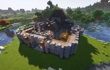 Survival-Ready Medieval Castle | Compact & Functional Base Minecraft Map & Project