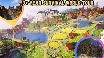 Epic Minecraft Medieval Survival Forever World – 5 Years of Builds Minecraft Map & Project