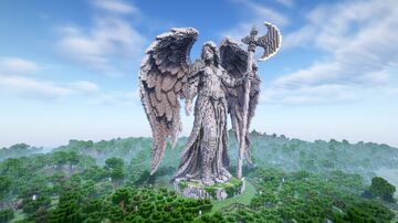 Minecraft Guardian Angel Axe Statue V37 Minecraft Map & Project