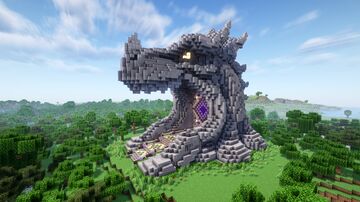 Minecraft Dinosaur Nether Portal Statue V02 Minecraft Map & Project
