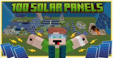100 Solar Panels -by Eligriv, aka Rod ( Java 1.21.5+ ) Minecraft Map & Project
