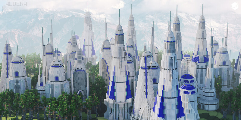 Star Wars: Aldera, capital city of Alderaan [Commission]