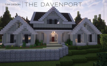The Davenport | Suburban Home | Full Interior Minecraft Map & Project