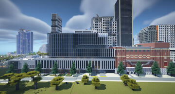 Modern building and old factory - schematic Minecraft Map & Project