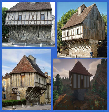 Medieval House on the wall (?) Minecraft Map & Project