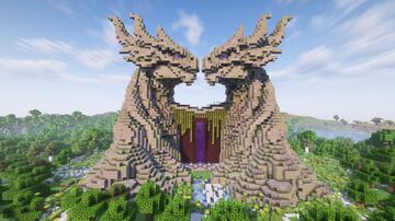 Minecraft Dragon Nether Portal Statue V13 Minecraft Map & Project