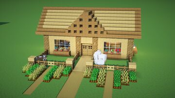 Survival House, Oak & Spruce +Tutorial (Free) Minecraft Map & Project