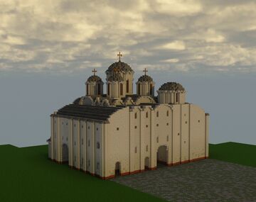 Софийский собор Великого Новгорода ∣ Cathedral of Saint Sophia, Novgorod Minecraft Map & Project