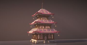 🌸Cherry Blossom Pagoda🌸 Minecraft Map & Project
