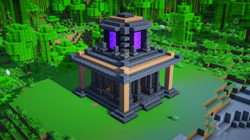 Lvl.2 Temple Base & Portals +Tutorial 🏡(74.2) Minecraft Map & Project