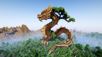 Minecraft Forest Dragon Statue Minecraft Map & Project