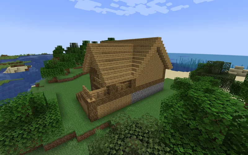 Right side of house