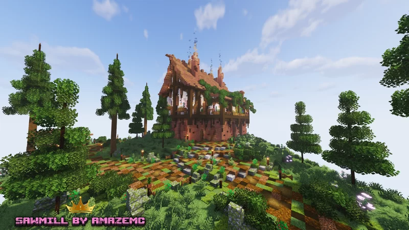 Sawmill with Decor | AmazeMC Minecraft Map