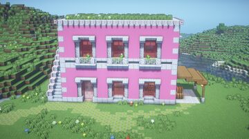Modern Apartment House ''Pink'' + Interior Minecraft Map & Project