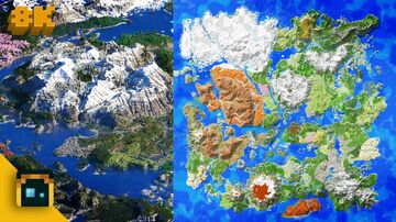 Soroterros, 8K, 1.21.5+, survival friendly, Lands of the colorful Valleys, Rivers, and picturesque Mountains [ Download, Java, Minecraft World, 20251228] Minecraft Map & Project