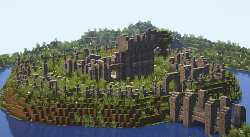 Ruined castle (128 x 128) (Java edition) Minecraft Map
