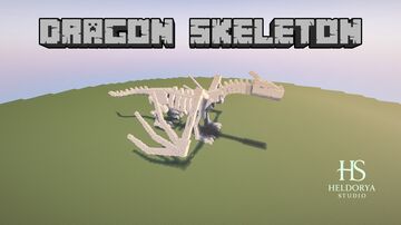 🦴💀 Colossal End Dragon Skeleton 🐉 | Massive Minecraft Build | Epic Fantasy Dragon Bones for Castles, Adventure Worlds & Creative Builds 🌌✨🏰⚔️✨MONUMENT - STATUE Minecraft Map & Project