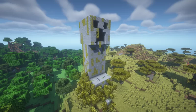 Ancient Creeper Statue Minecraft Map