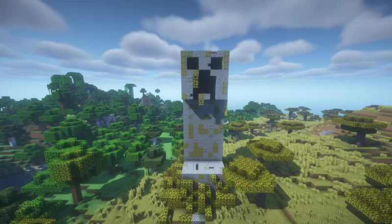 Ancient Creeper Statue Minecraft Map