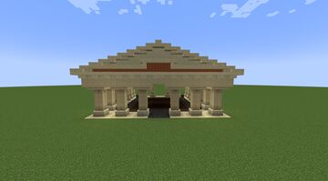 🌿 Greek Acacia Temple (Naos) – Inspired by Civilization Simulation Minecraft Map & Project
