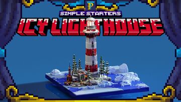 Icy Lighthouse | Simple Starters | A holiday themed realistic survival base | Bedrock & Java Edition Minecraft Map & Project