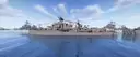 The glorious side profile, showing just how bulky these ships were, especially considering they were smaller than the US Gearings of WWII