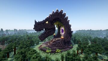 Minecraft Dinosaur Nether Portal Statue V03 Minecraft Map & Project