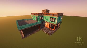 🔥 Ultimate PUBG Combat House Remake in Minecraft – INSANE PvP Battle Base for War Maps (schem + litematic) 💥🏚️ Minecraft Map & Project