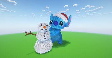 Minecraft Christmas Stitch 3 Statue Minecraft Map & Project
