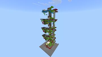 3x3 Elevator MCBE, 5 Floors + Call buttons and stuff Minecraft Map & Project
