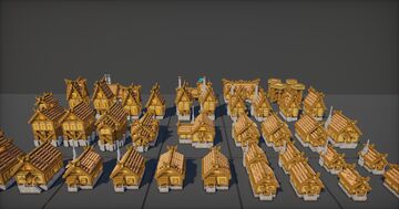 37 Viking House Pack + 4 Towers *Exclusive to my patreon* Minecraft Map & Project
