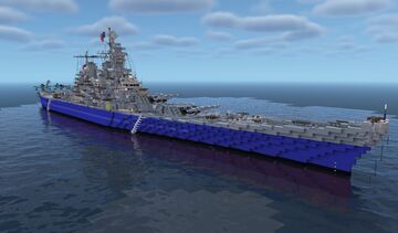 USS Missouri (1945) 1:1Scale Minecraft Map & Project