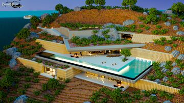 Cliff-side Mansion | Download | Full Interior Minecraft Map & Project