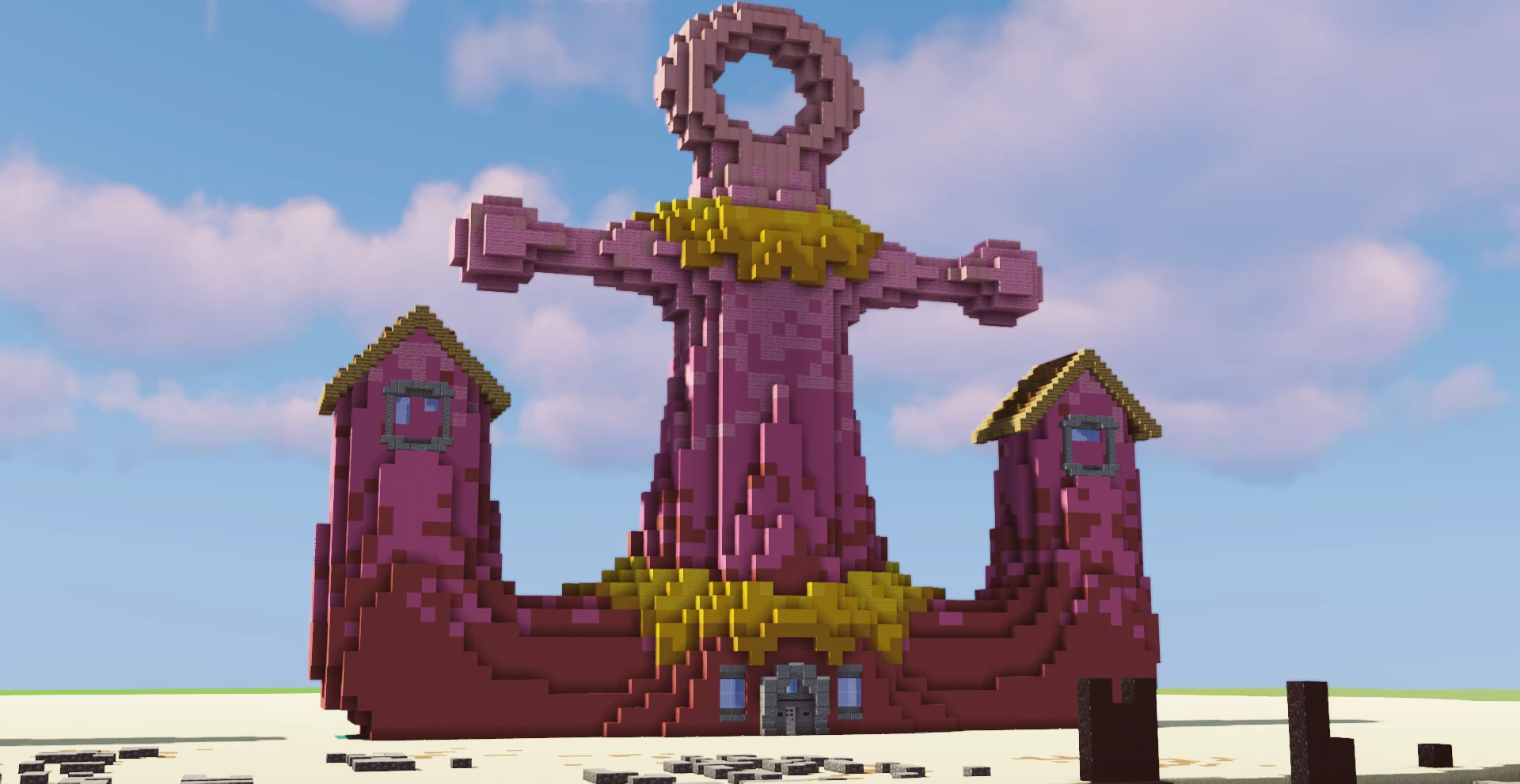 Betsy Krabs' House (Mr. Krabs' Mom) from Spongebob Squarepants Minecraft Map, image size:1920x991