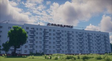 Soviet House series 1-447c (angular version) (брежневка) Minecraft Map & Project