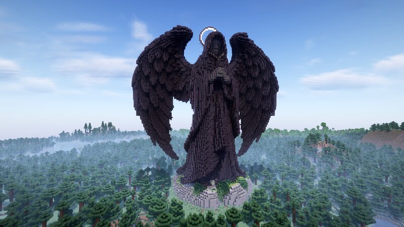 Minecraft Shadow Angel Statue V40 Free Schematic
