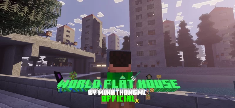 World Flat House Map V2.0 (English) Minecraft Map