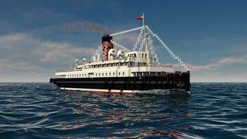 S.S. Lotharingia (1923) - One of Cunard's two big tenders for Cherbourg Minecraft Map & Project