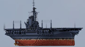 USS Midway 1945 (2:1 scale) Minecraft Map & Project