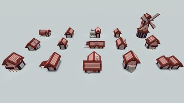 15x Cherry House Pack Bundle [Simple vanilla variants] + DOWNLOAD Minecraft Map & Project