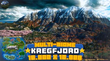 Kregfjord 1.21+ | 10.000 x 10.000, Multi-Biome | Survival-Friendly | Java Edition | Custom Structures & Custom Caves Minecraft Map & Project