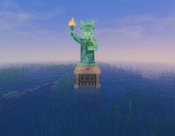 Statue Of Liberty Inspired Villager Statue Minecraft Map & Project