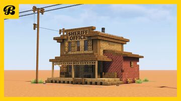 Minecraft - Wild West - Sheriff Office | Full Interior Minecraft Map & Project