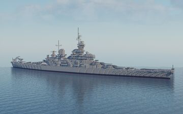 USS Iowa BB-61 (Full interior) Minecraft Map & Project