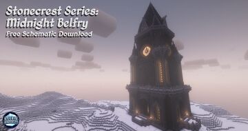 Aseria Minecraft | Stonecrest Series: Midnight Belfry | Gothic Tower Schematic [Free Download] Minecraft Map & Project