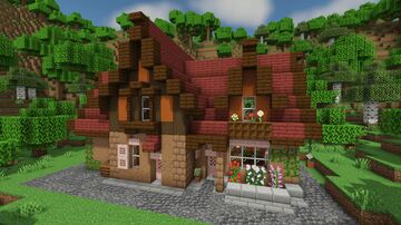 Small Cosy Flower Shop - ⬇️(Free Download World/Schematic) Minecraft Map & Project