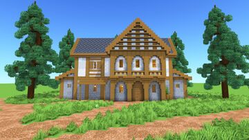Medieval House – Fully Decorated Interior | Download Minecraft Map & Project