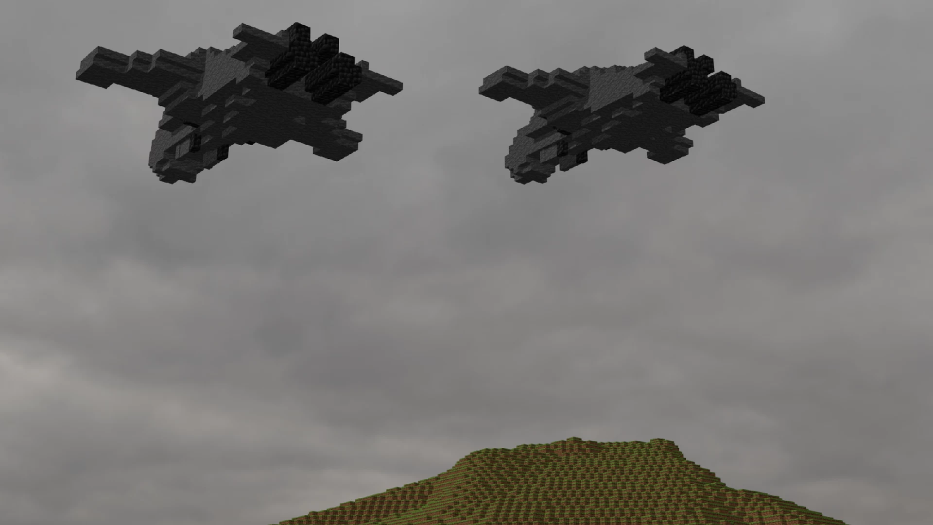 Halo UNSC Broadsword Exoatmospheric multirole strike fighter Minecraft Map, image size:1920x1081